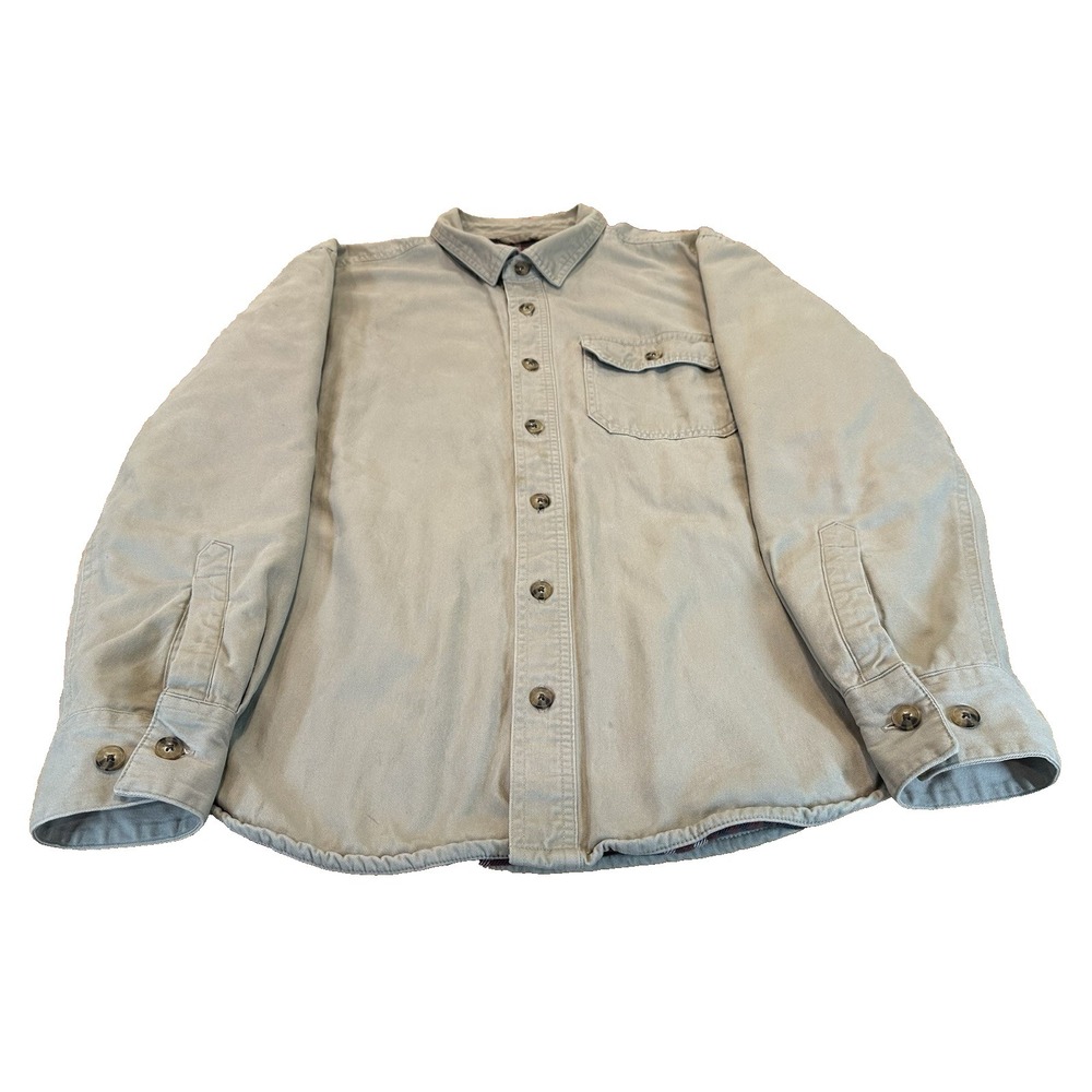 Woolrich Mens Cotton Plaid Flannel Shirt Jacket Long Sleeve Size M